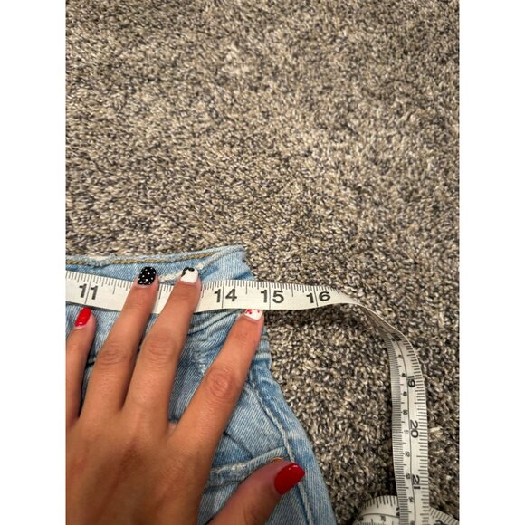 abercrombie and fitch the cutoff short high rise Blue Sz 28 EUC - Picture 4 of 6